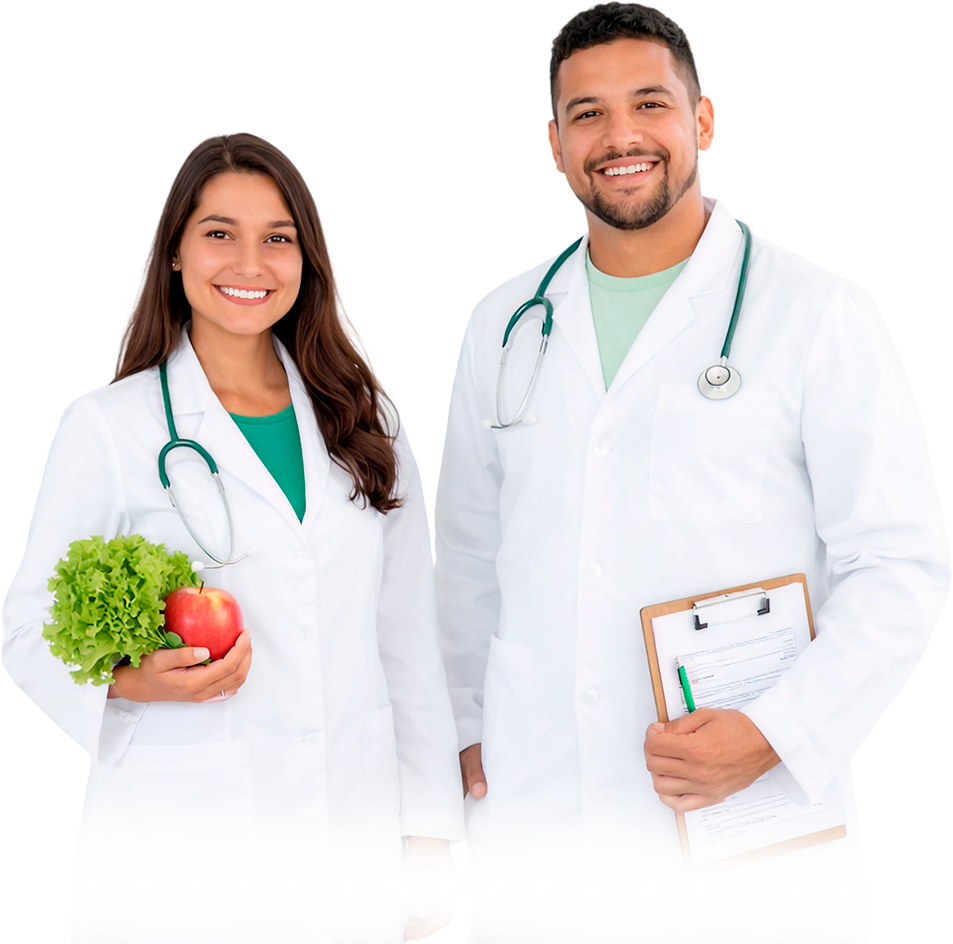 Nutricionista em retrato profissional